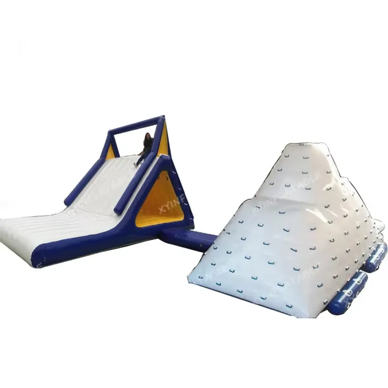 Kids Outdoor Obstacle Course Equipment - Groot opblaasbaar waterpark met drijvende hindernissen