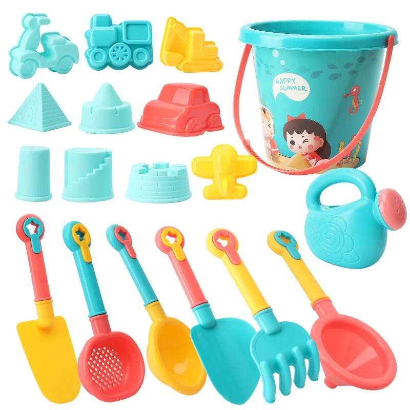 Kids Outdoor Mud Kitchen - 18 Stuks Strand Speelgoed Set Emmer