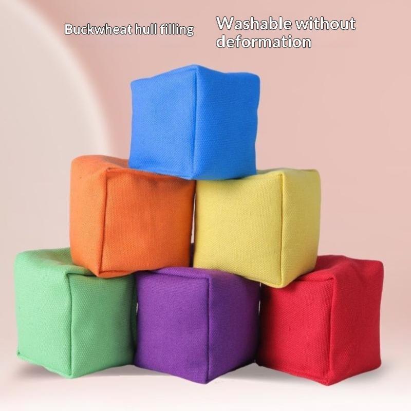 Kids Outdoor Bean Bag - Mini-zitzakken Kleurrijke draagbare stoffen zandzak-werp speelgoed