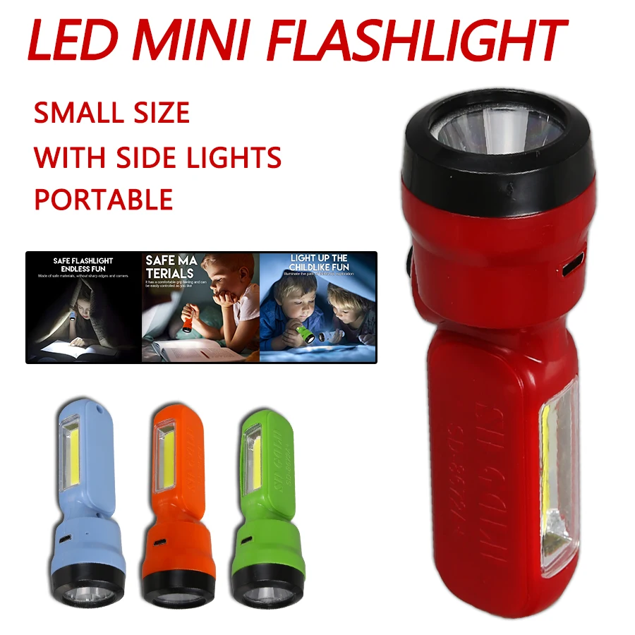 Kids Outdoor Lights - Mini COB + XPE kinderzaklamp, USB