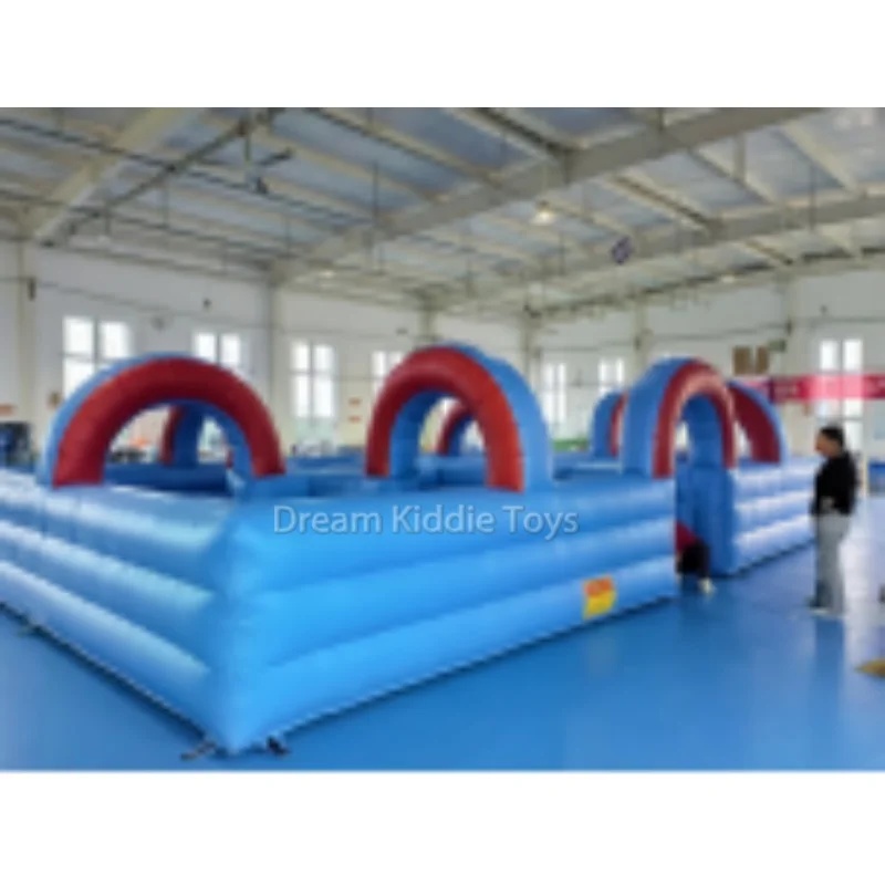 Kids Outdoor Obstacle Course Equipment - Reuze opblaasbare PVC obstakelbaan voor buiten,