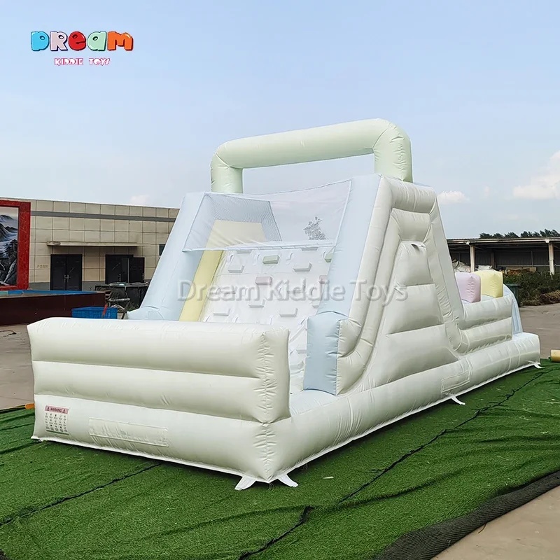 Kids Outdoor Obstacle Course Equipment - Commerciële opblaasbare glijbaan obstakelparcours PVC springkussen