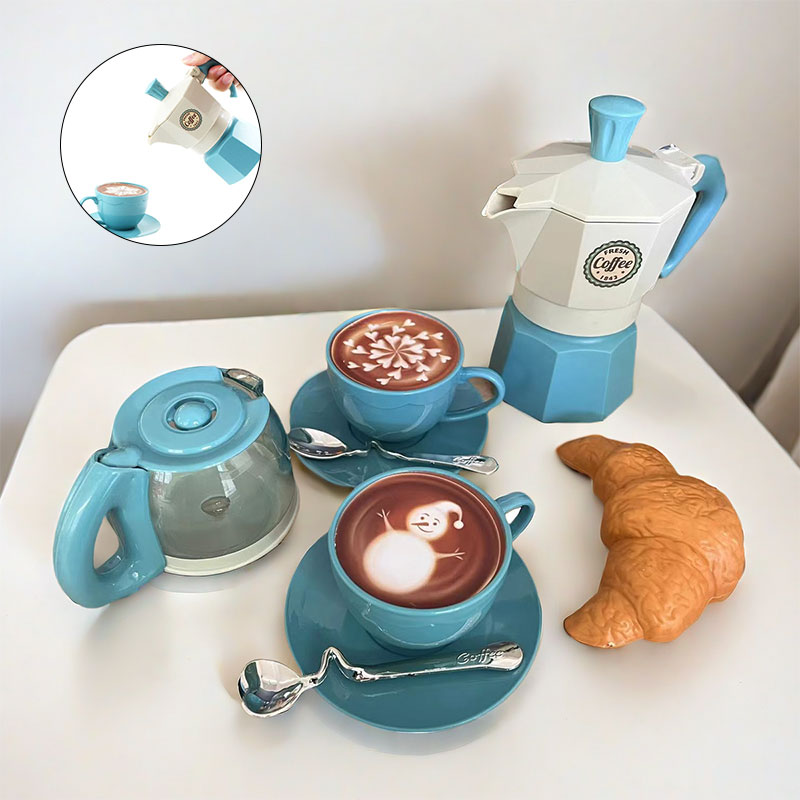 Kids Outdoor Kitchen Diy - 4/11-delige speelset simulatie koffieservies speelgoed voor