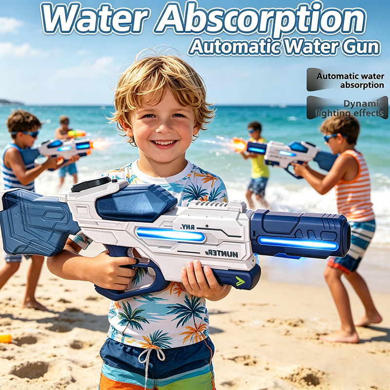 Kids Outdoor Lights - Elektrisch waterpistool met licht, volautomatische waterblaster,