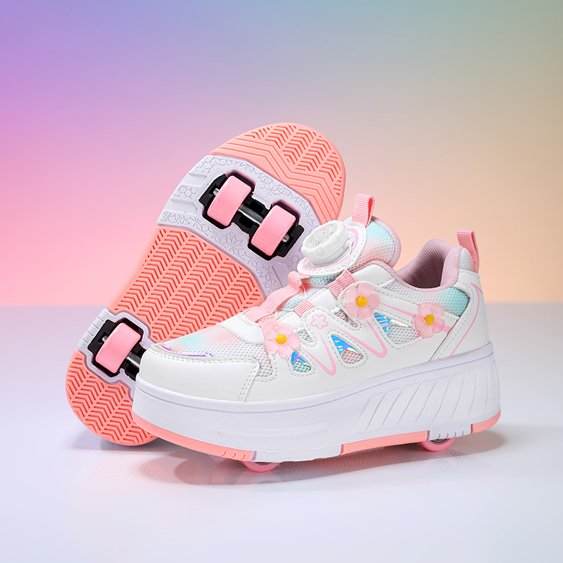 Kids Outdoor Lights - 2026 Rolschaatsschoenen Ultralichte kindermeisjessneakers met vier