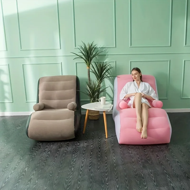 Kids Outdoor Lounge Furniture - Opblaasbare Luie Bank Flocking Pvc Sofa