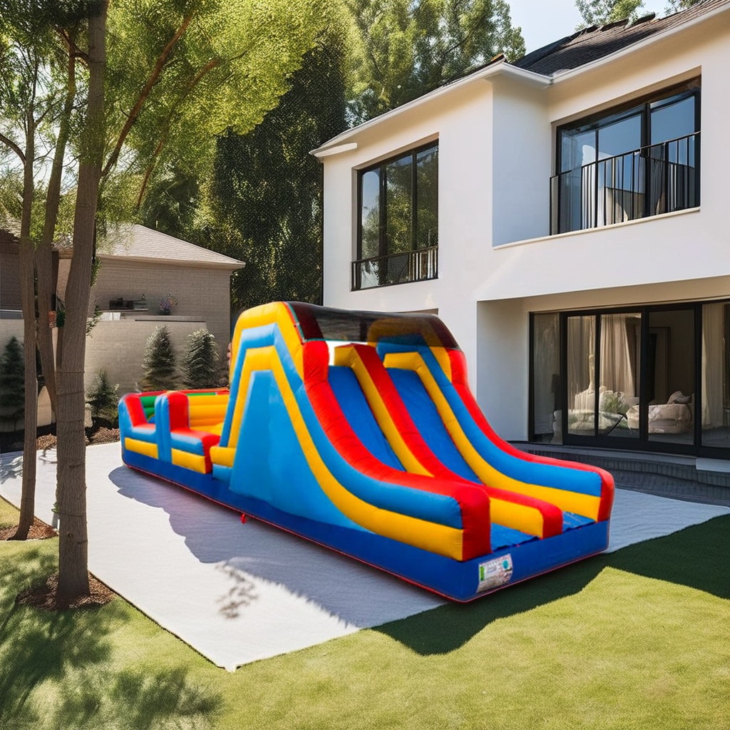 Reuze commerciële opblaasbare  - Kids Outdoor Obstacle Course Equipment recensie en prijs