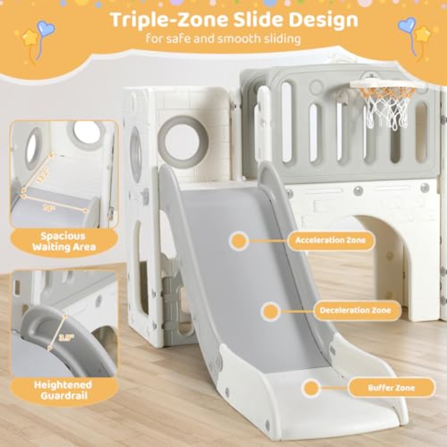 9-in-1 peuter glijbaanset, gro - Kids Outdoor Playground recensie en prijs