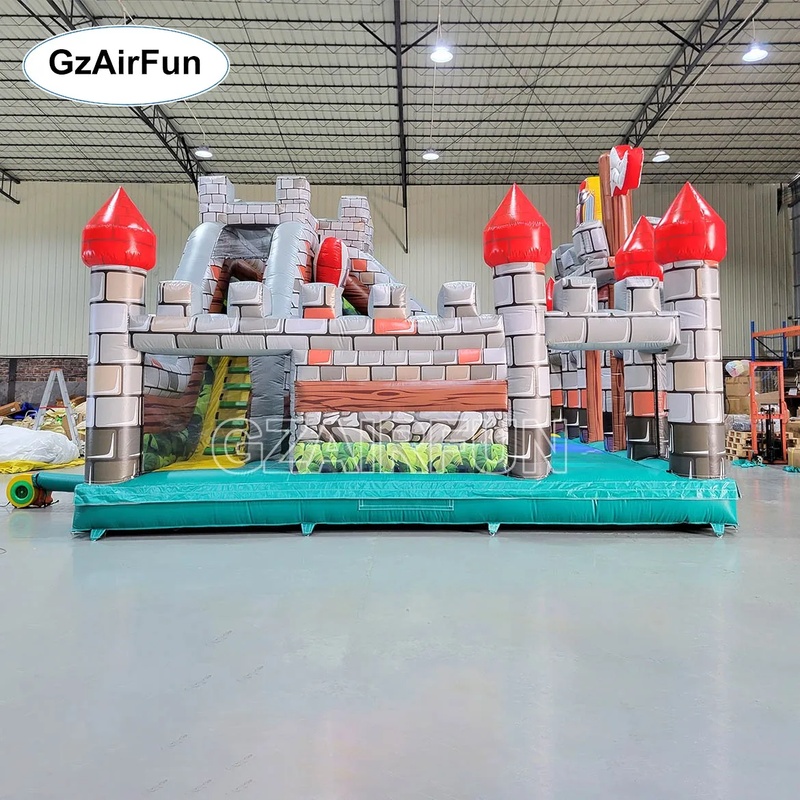 Commerciële PVC Kasteel Spring - Kids Outdoor Obstacle Course Equipment recensie en prijs