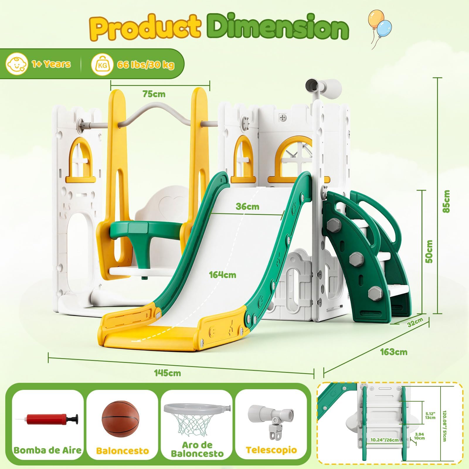 7-in-1 peuterglijbaan en schom - Kids Outdoor Playground recensie en prijs