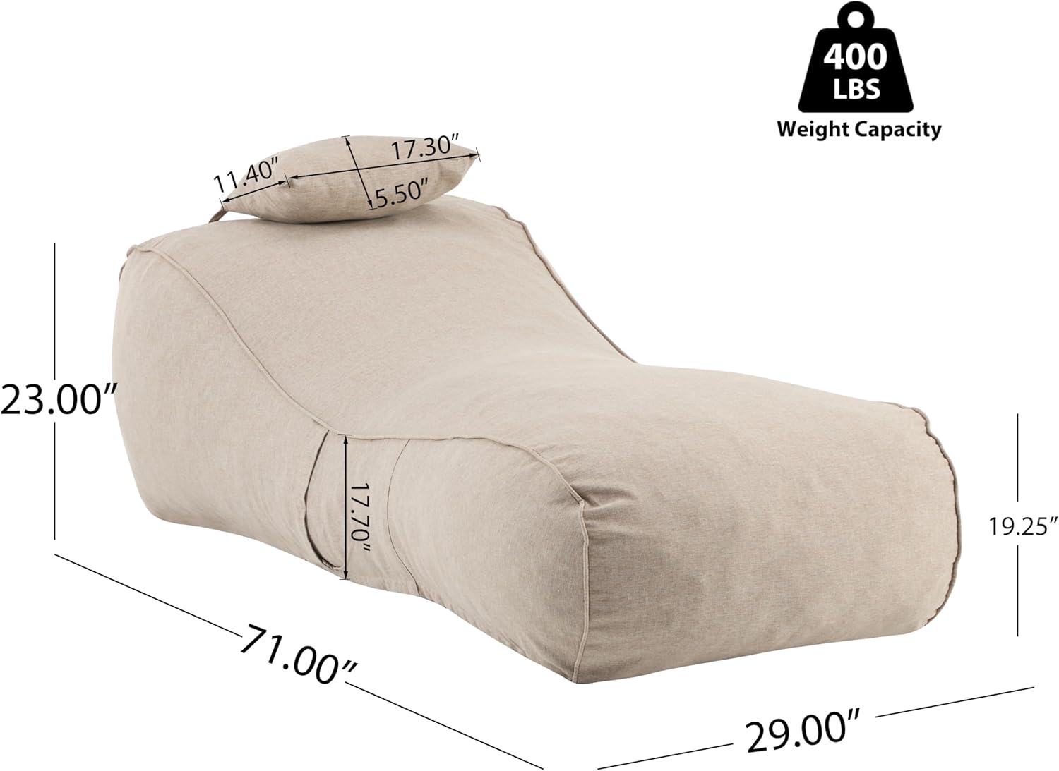 Morton zitzakstoel, stoffen lo - Kids Outdoor Bean Bag recensie en prijs