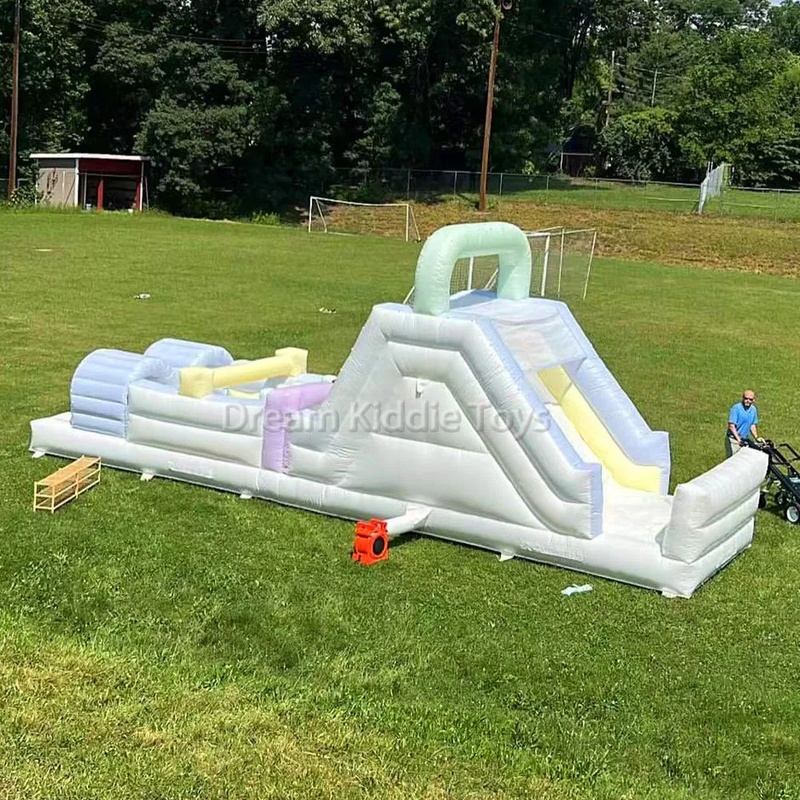 Commerciële opblaasbare glijba - Kids Outdoor Obstacle Course Equipment recensie en prijs