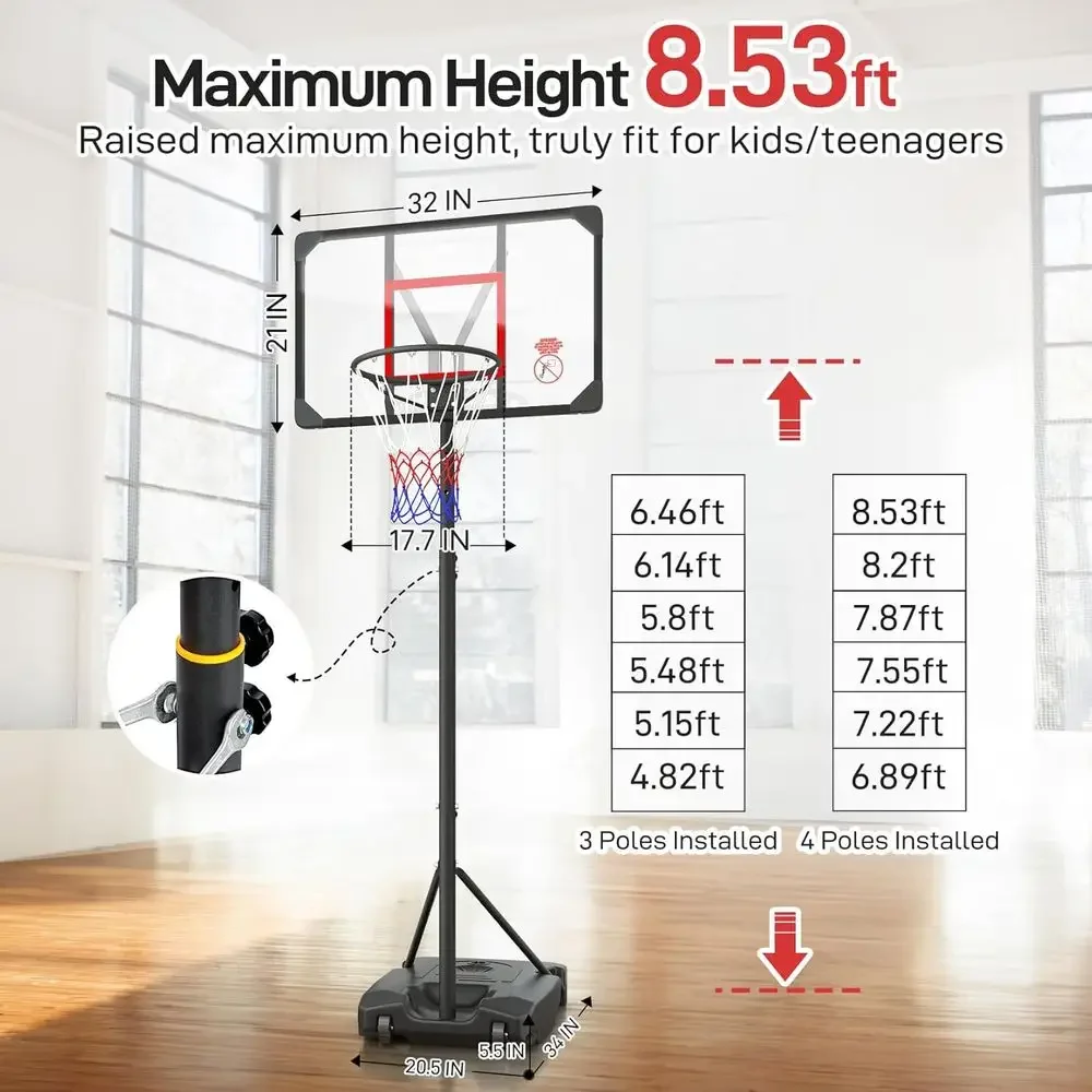 Verstelbare hoogte, draagbare  - Basketball Hoop Outdoor recensie en prijs