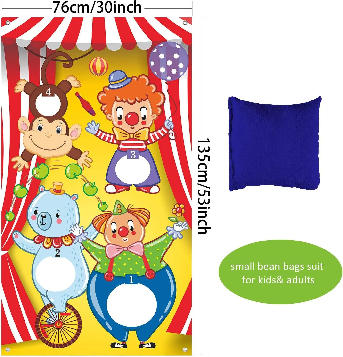 Circus Clown Aap Beer Zitzak G - Kids Outdoor Bean Bag recensie en prijs
